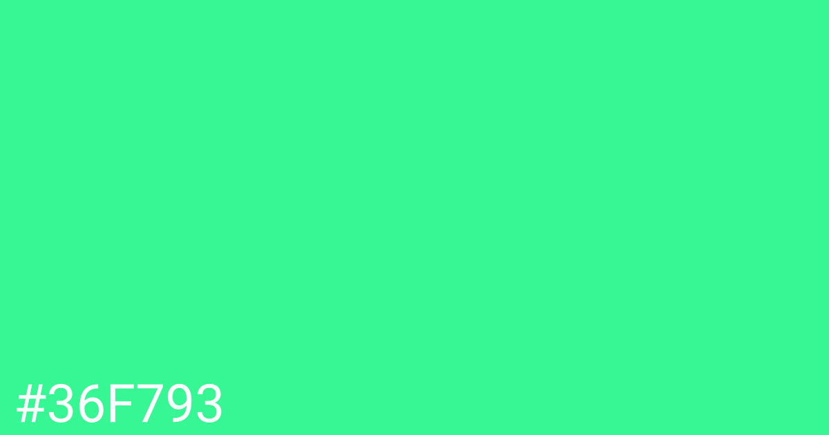 Hex color #36f793 graphic