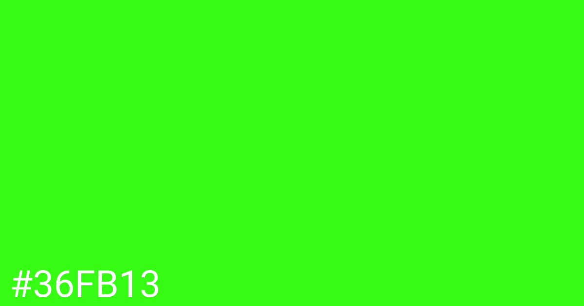 Hex color #36fb13 graphic