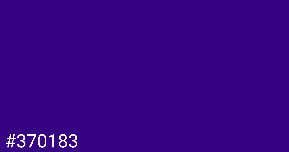 Hex color #370183 graphic