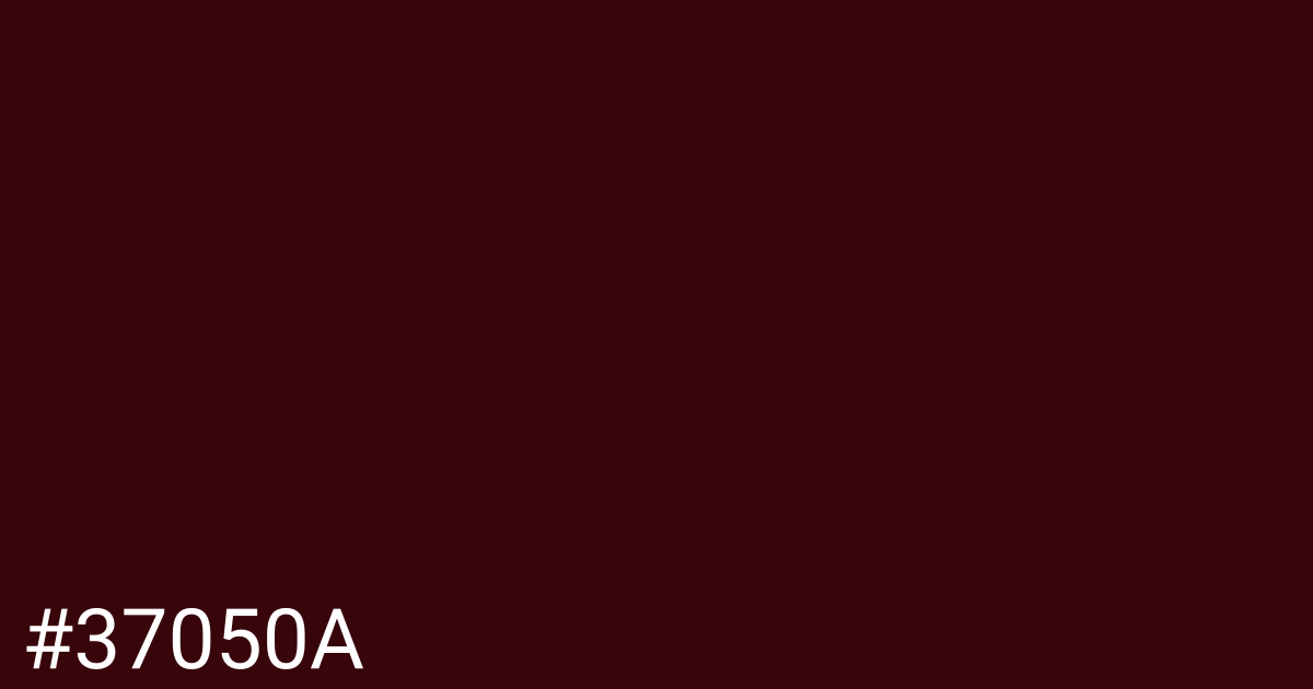 Hex color #37050a graphic