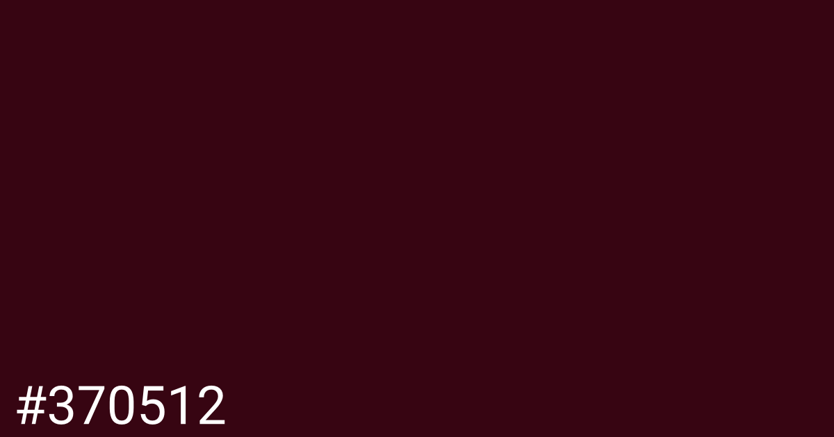 Hex color #370512 graphic