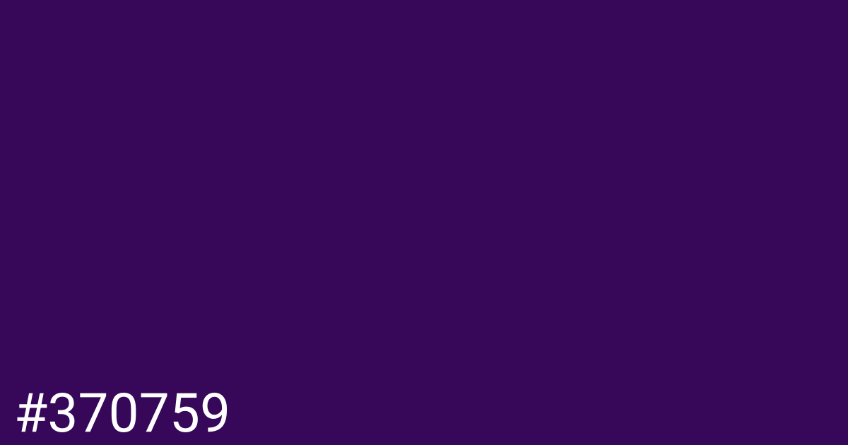 Hex color #370759 graphic