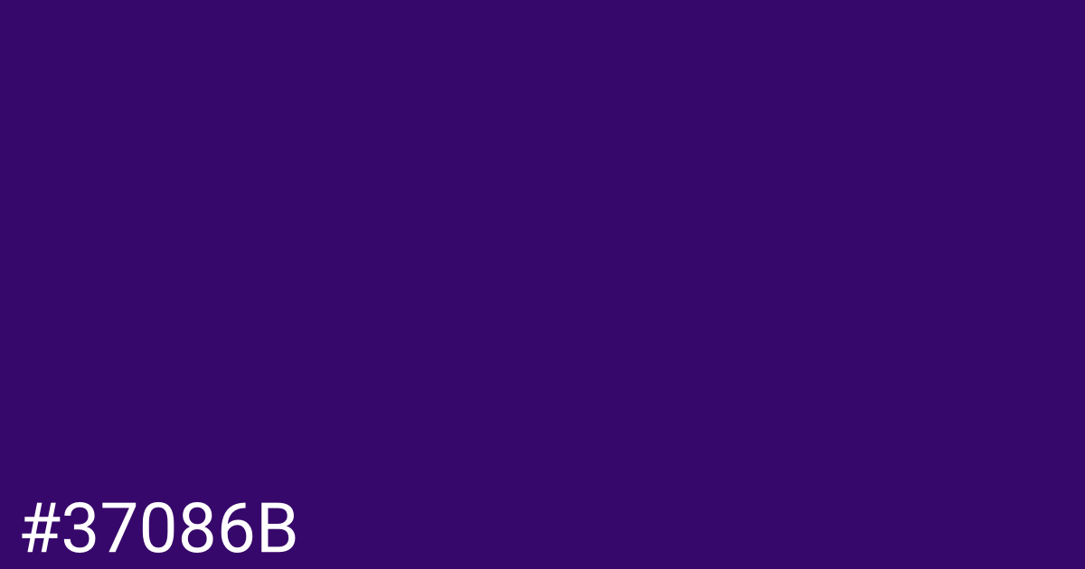 Hex color #37086b graphic