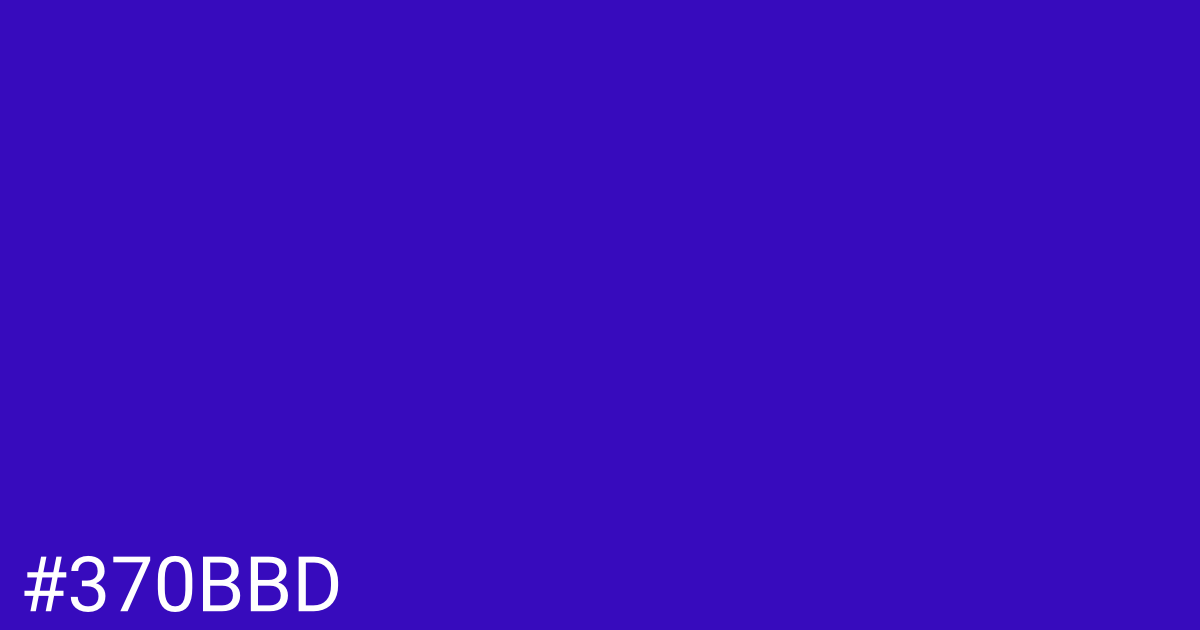 Hex color #370bbd graphic