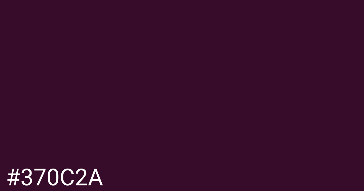 Hex color #370c2a graphic