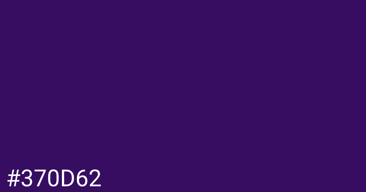 Hex color #370d62 graphic