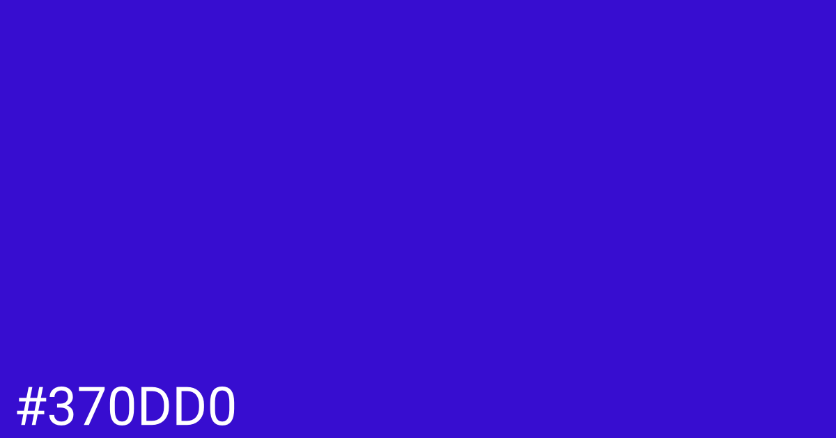 Hex color #370dd0 graphic