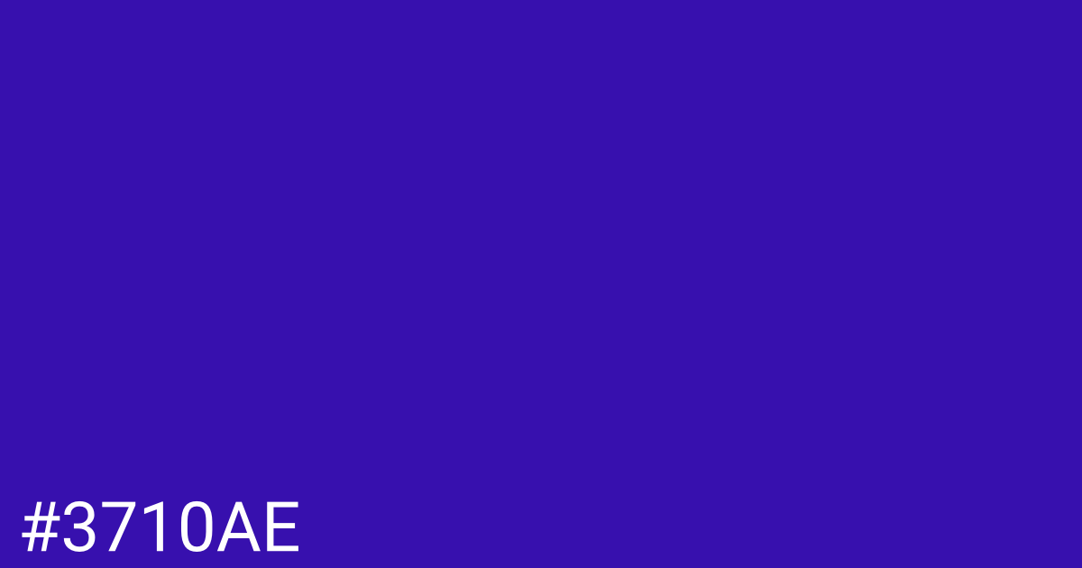 Hex color #3710ae graphic