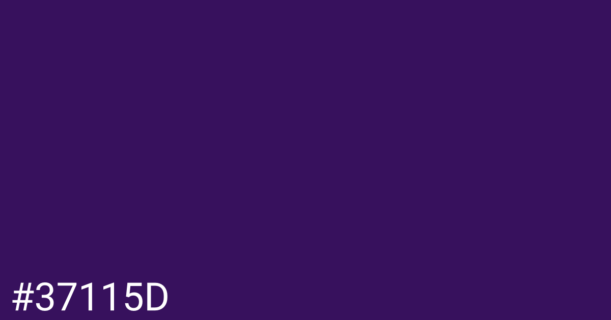 Hex color #37115d graphic