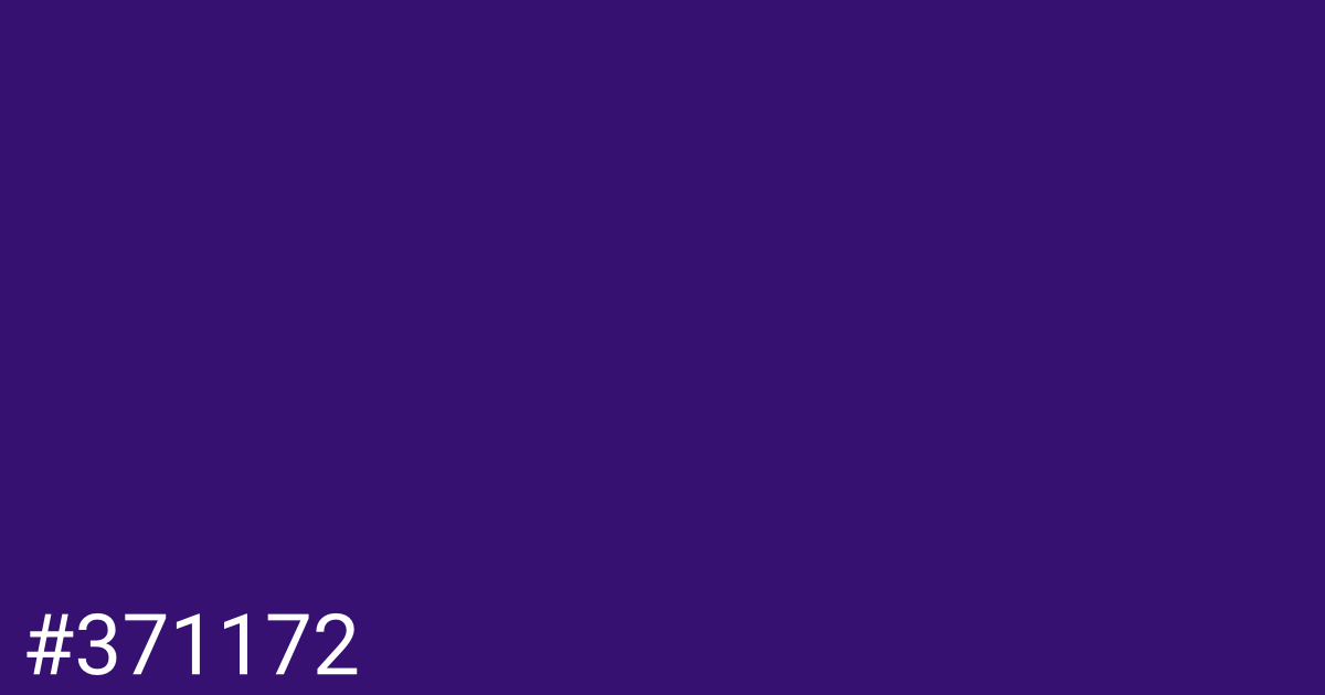 Hex color #371172 graphic