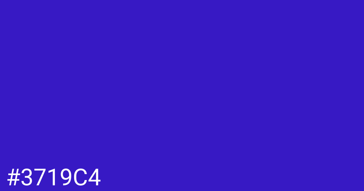 Hex color #3719c4 graphic