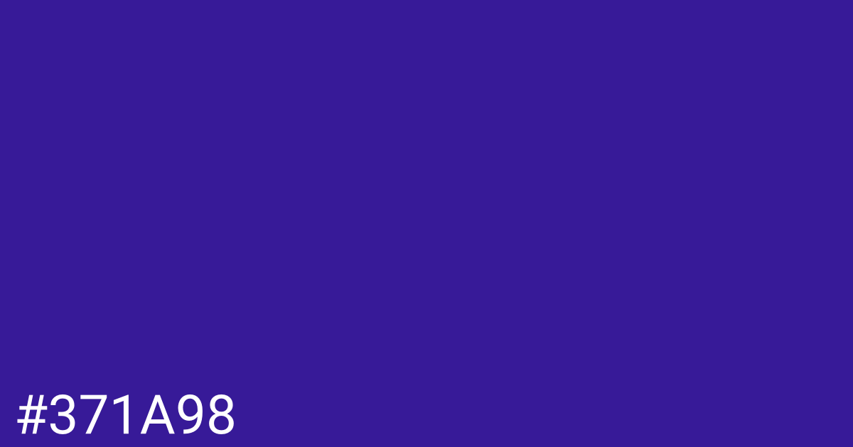 Hex color #371a98 graphic