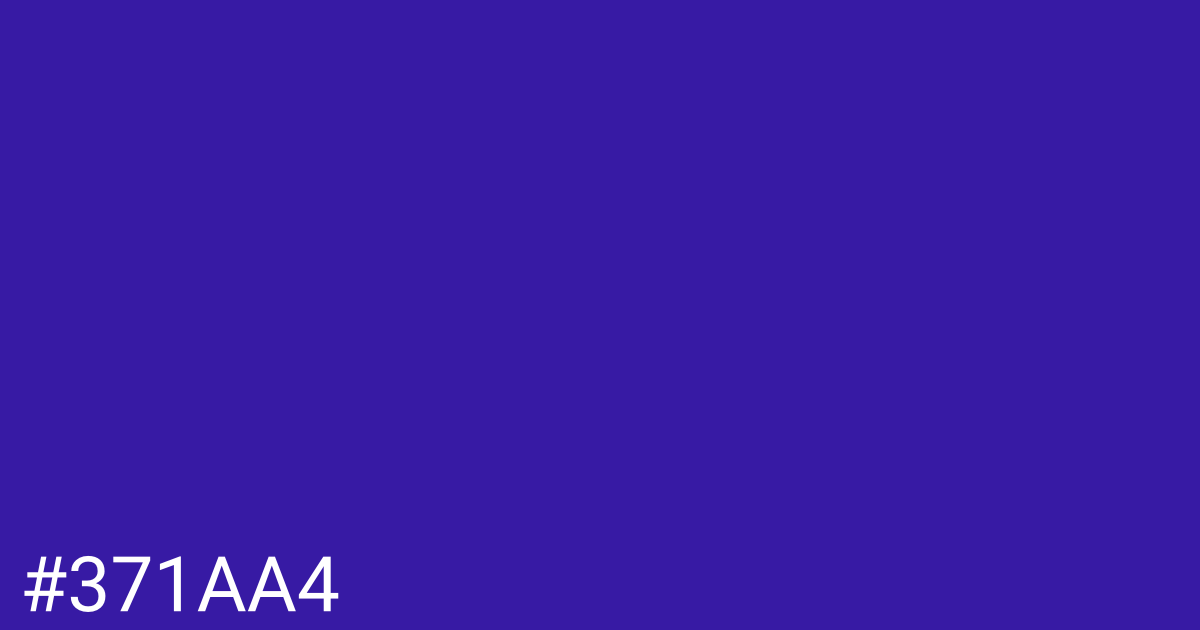 Hex color #371aa4 graphic