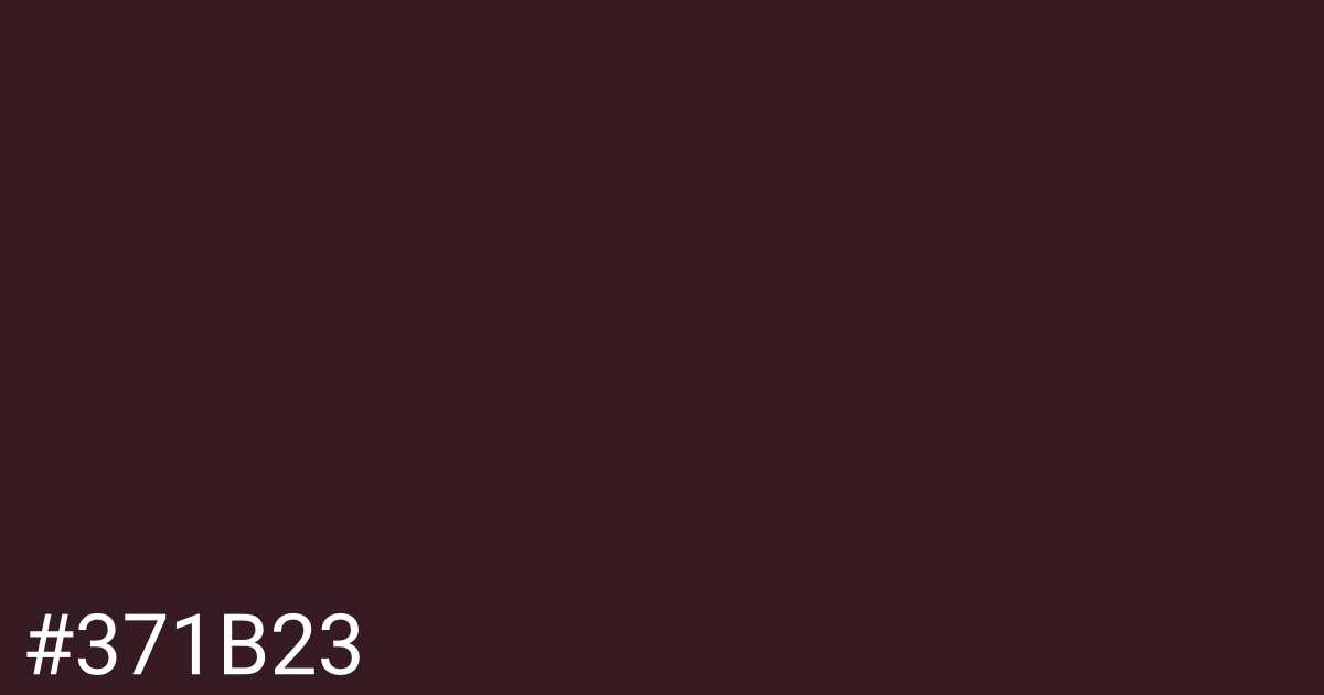 Hex color #371b23 graphic