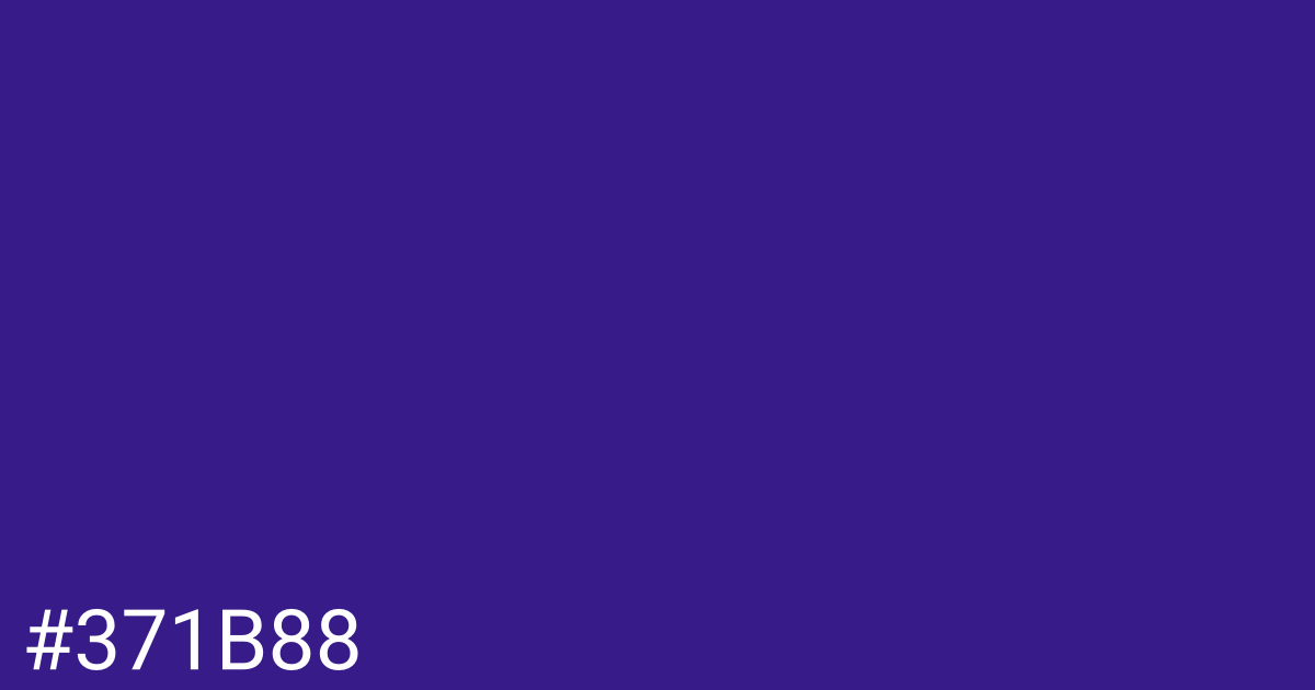 Hex color #371b88 graphic