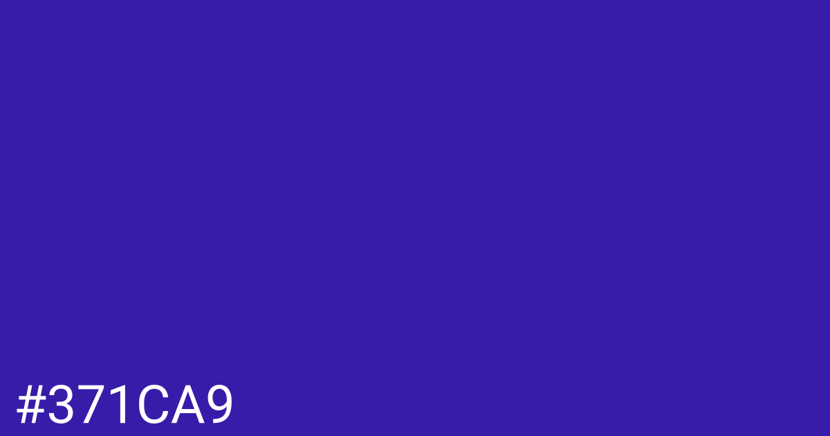 Hex color #371ca9 graphic