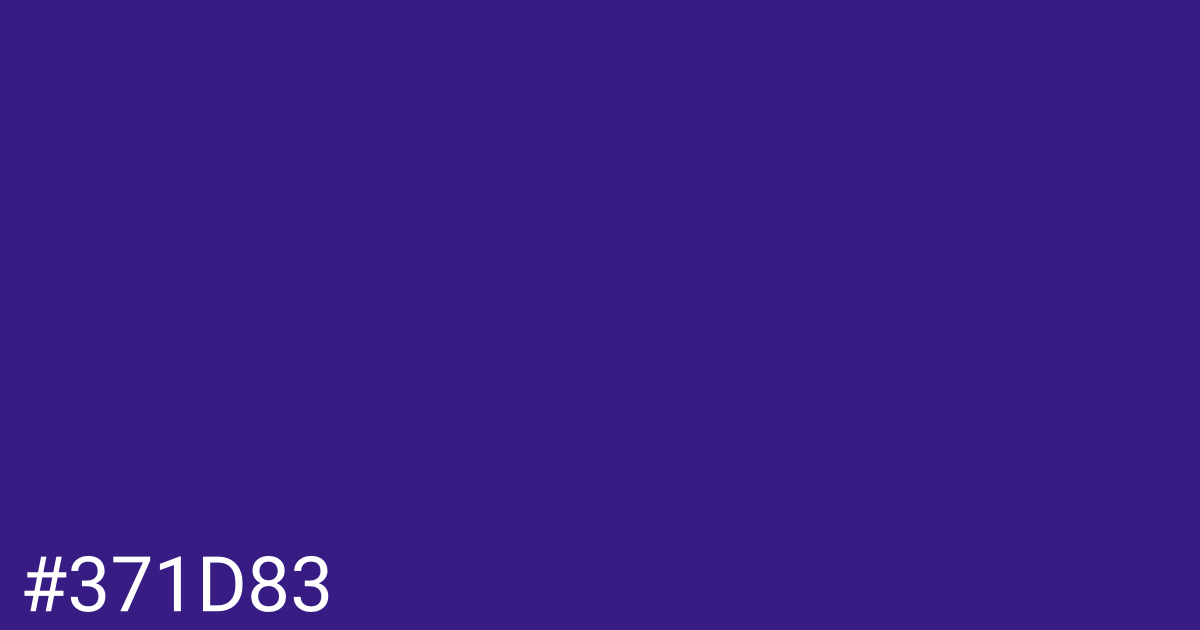 Hex color #371d83 graphic