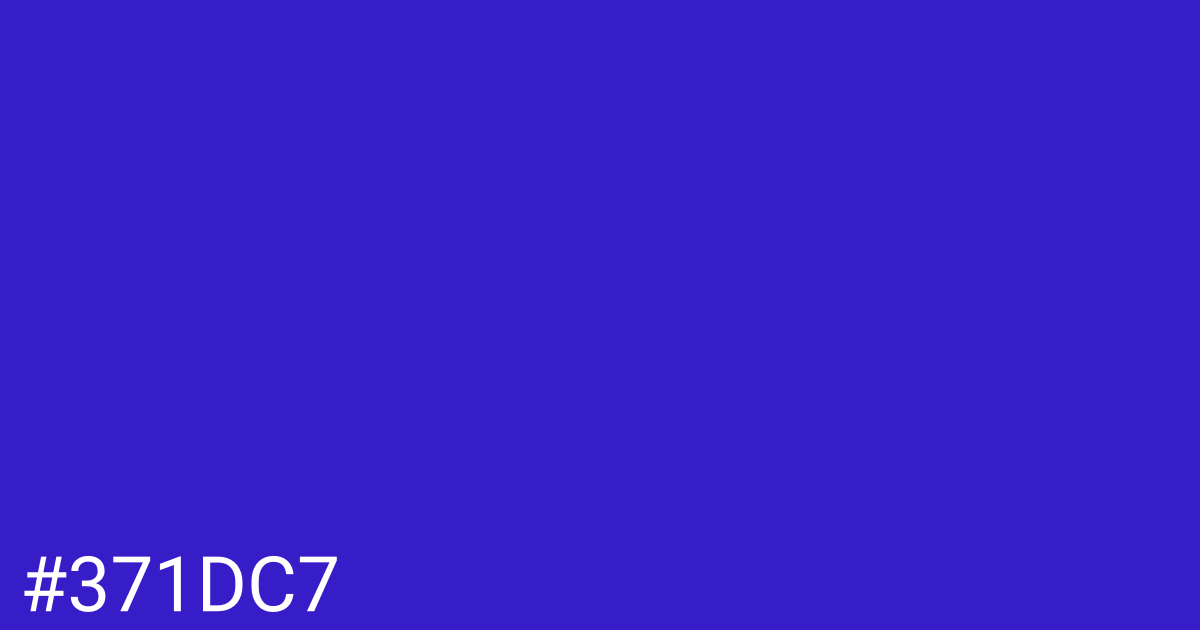Hex color #371dc7 graphic