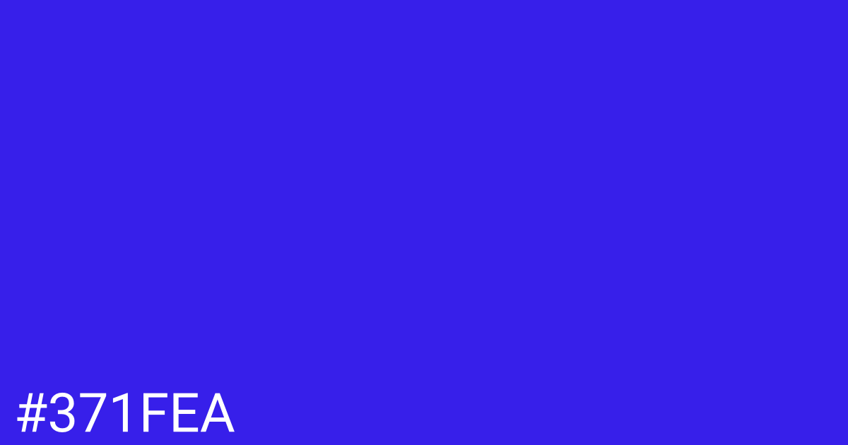 Hex color #371fea graphic