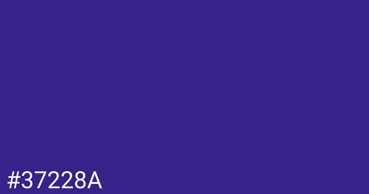Hex color #37228a graphic