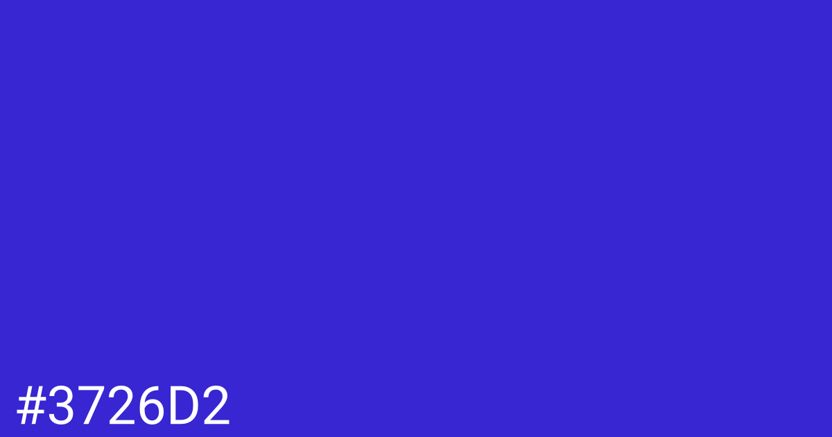 Hex color #3726d2 graphic