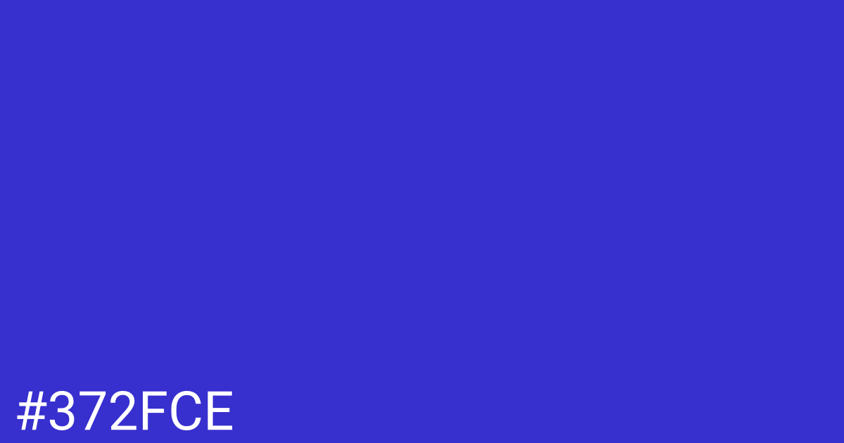 Hex color #372fce graphic