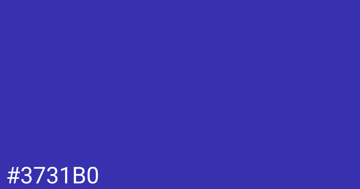 Hex color #3731b0 graphic