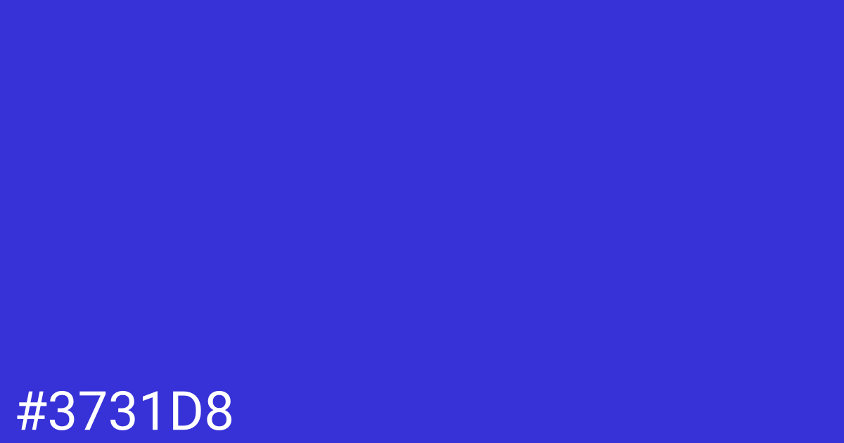 Hex color #3731d8 graphic