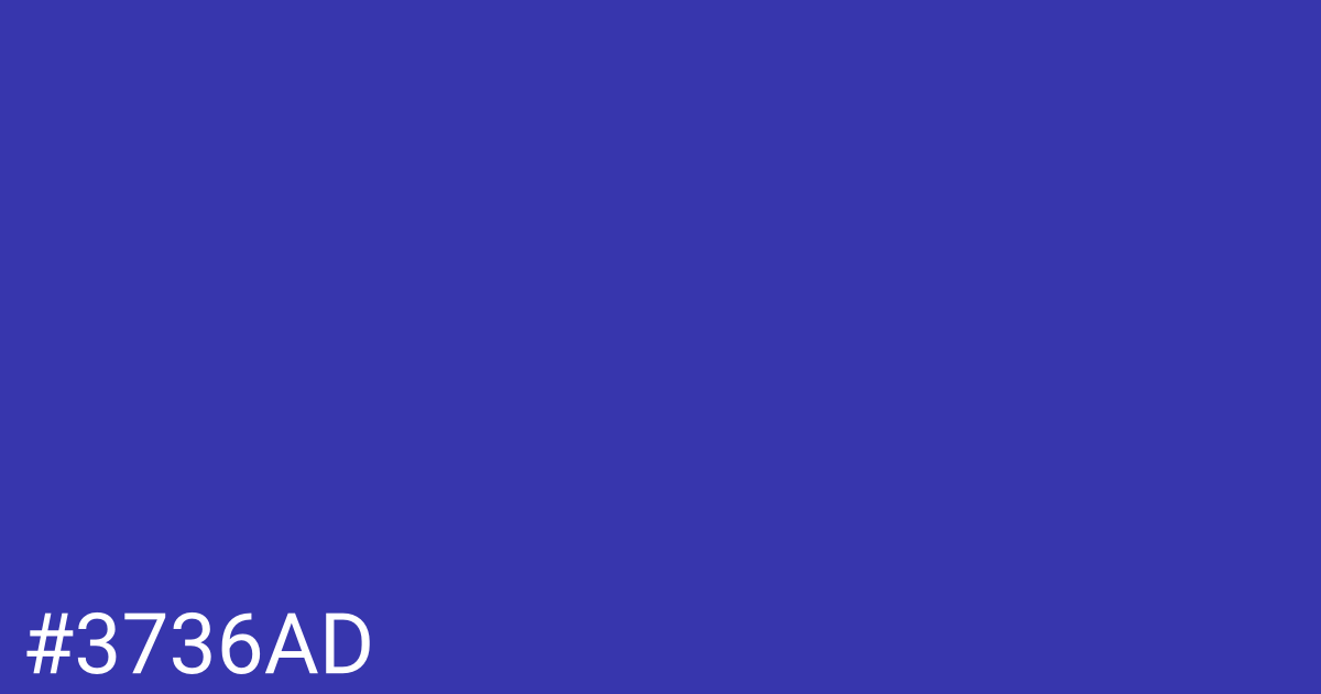 Hex color #3736ad graphic