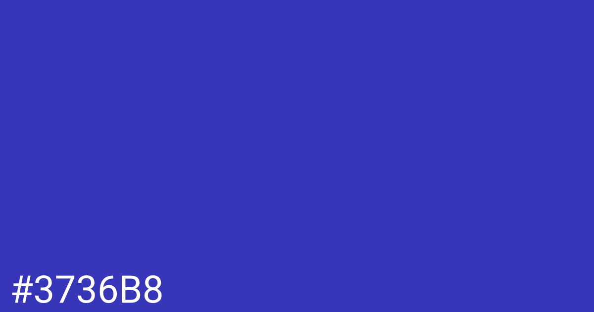 Hex color #3736b8 graphic