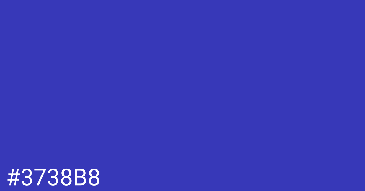 Hex color #3738b8 graphic