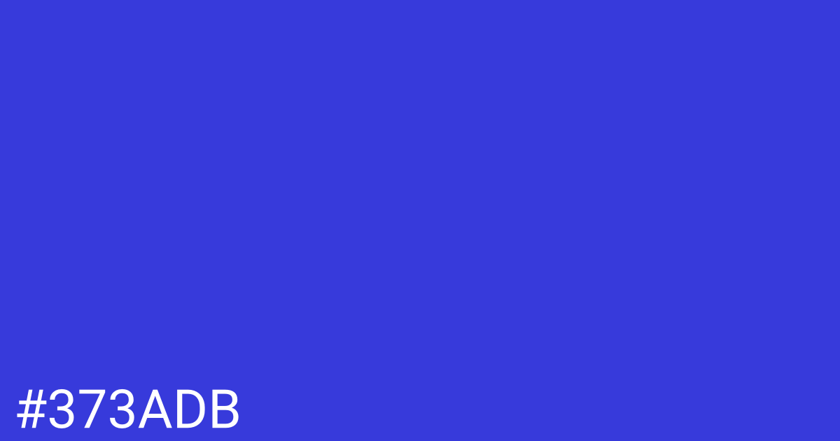Hex color #373adb graphic