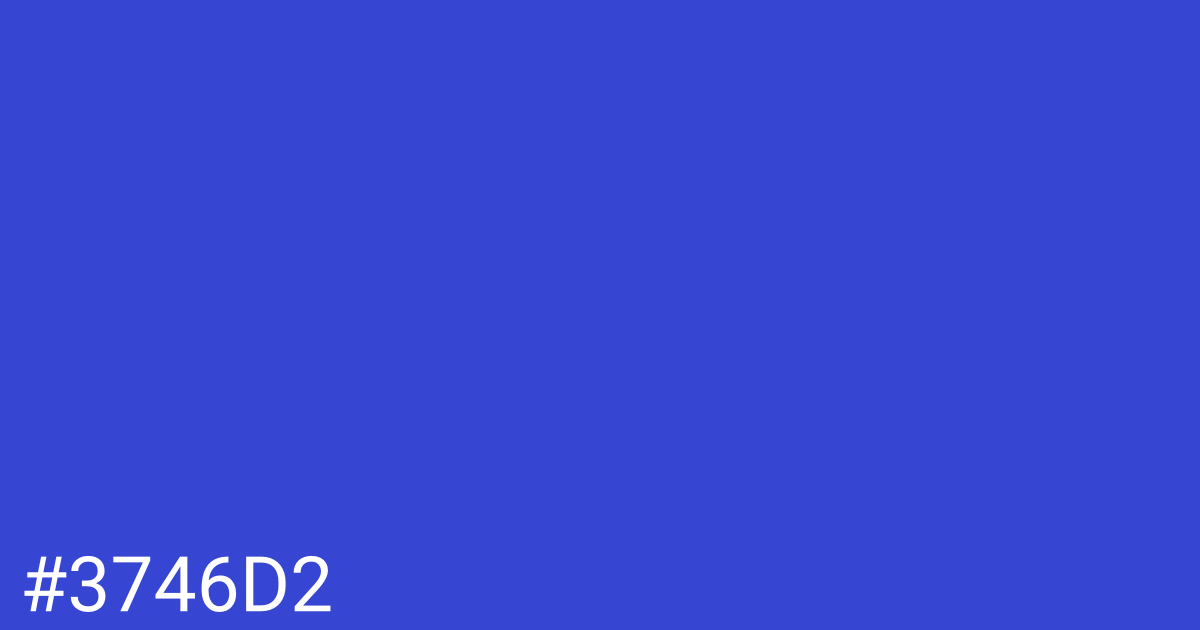 Hex color #3746d2 graphic