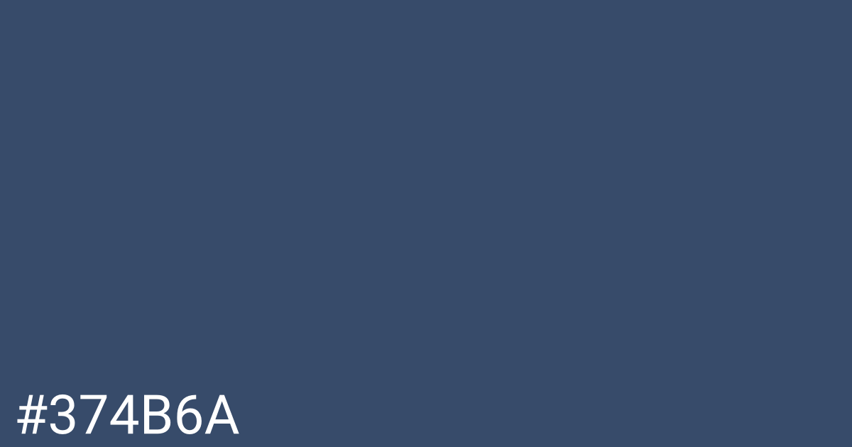 Hex color #374b6a graphic