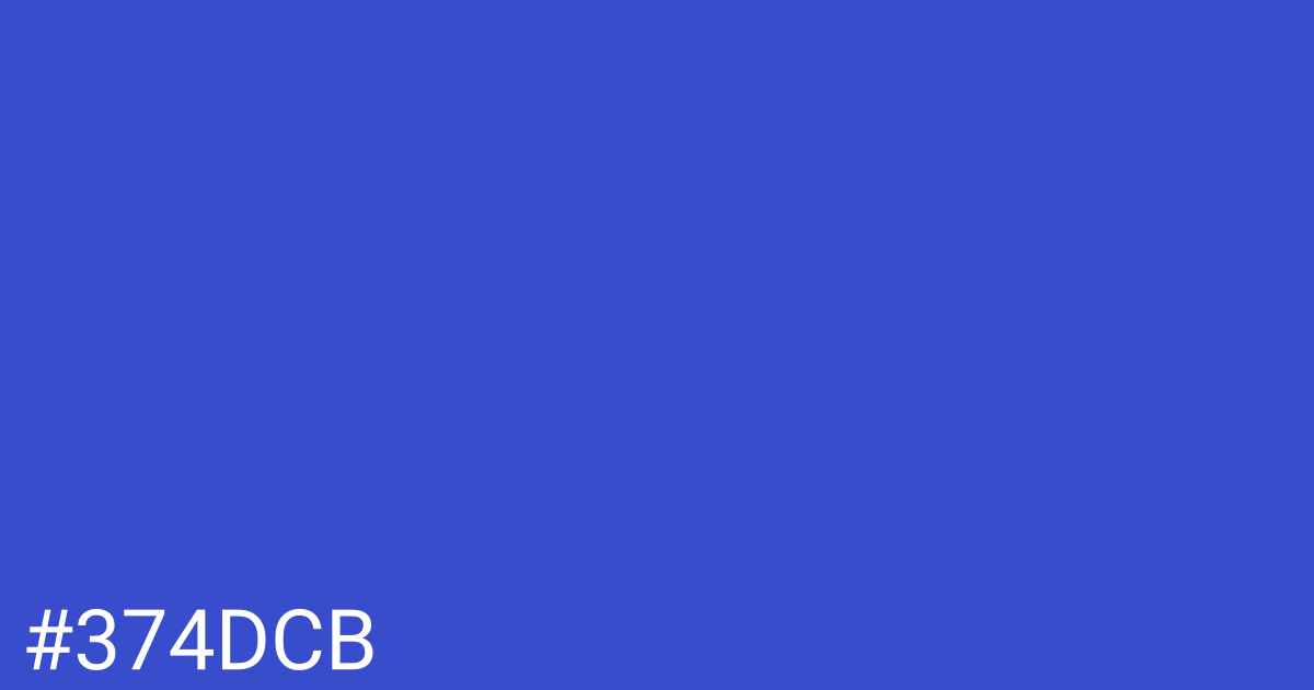 Hex color #374dcb graphic
