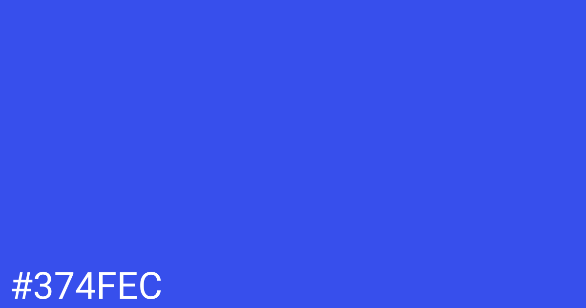 Hex color #374fec graphic