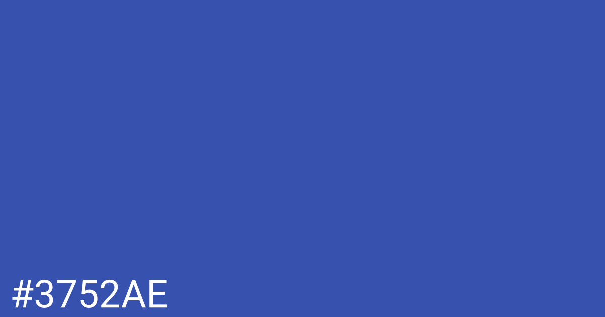 Hex color #3752ae graphic