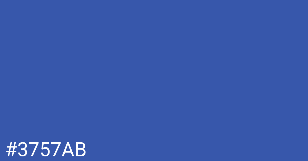 Hex color #3757ab graphic