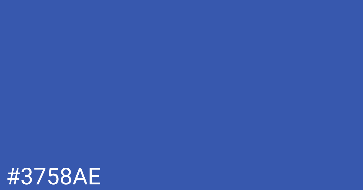 Hex color #3758ae graphic