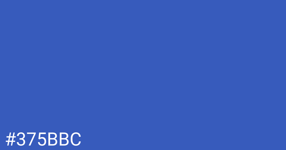 Hex color #375bbc graphic
