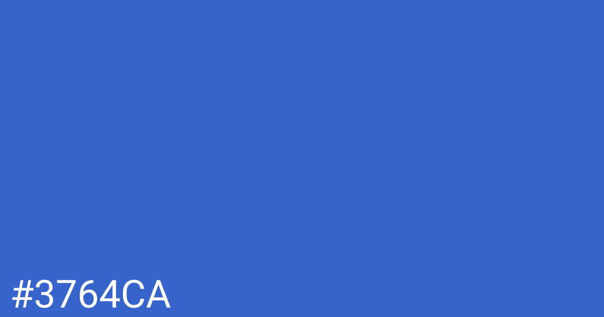 Hex color #3764ca graphic