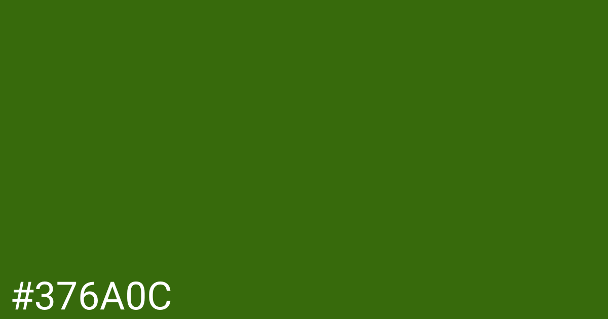 Hex color #376a0c graphic