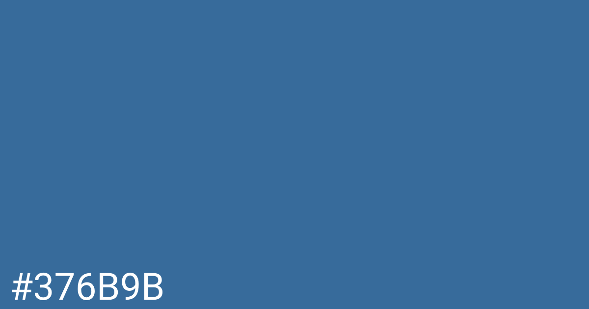 Hex color #376b9b graphic