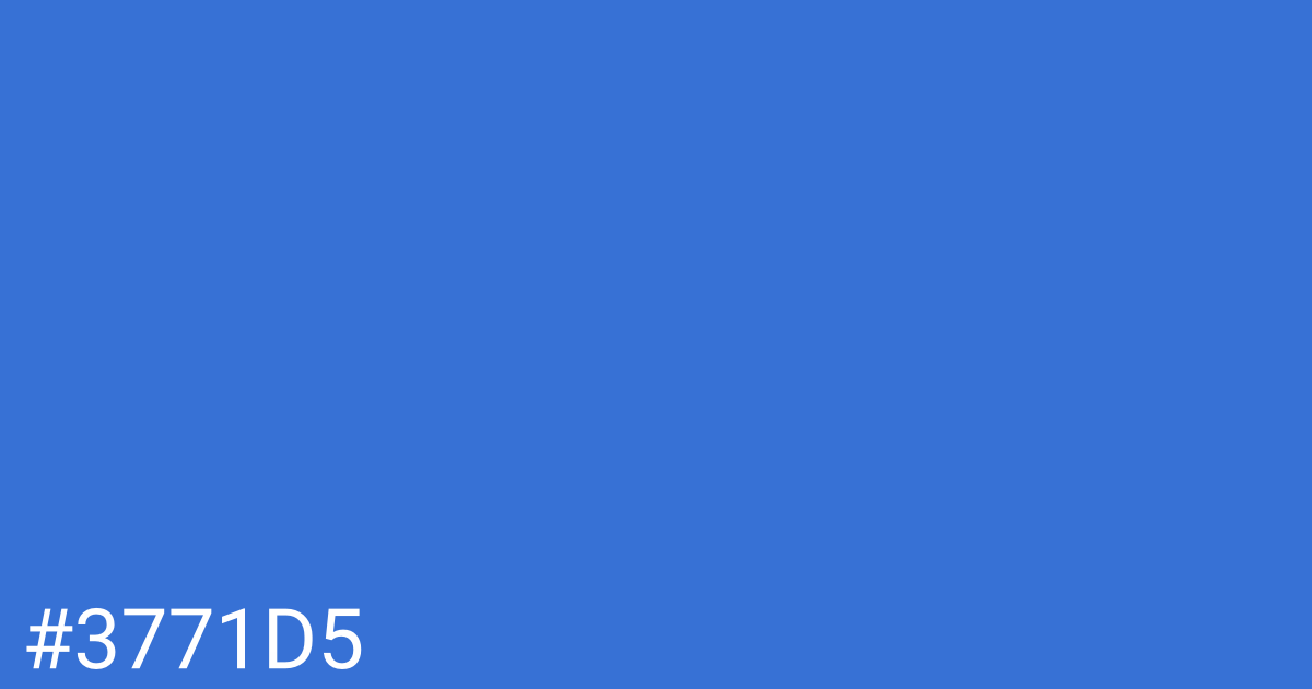Hex color #3771d5 graphic