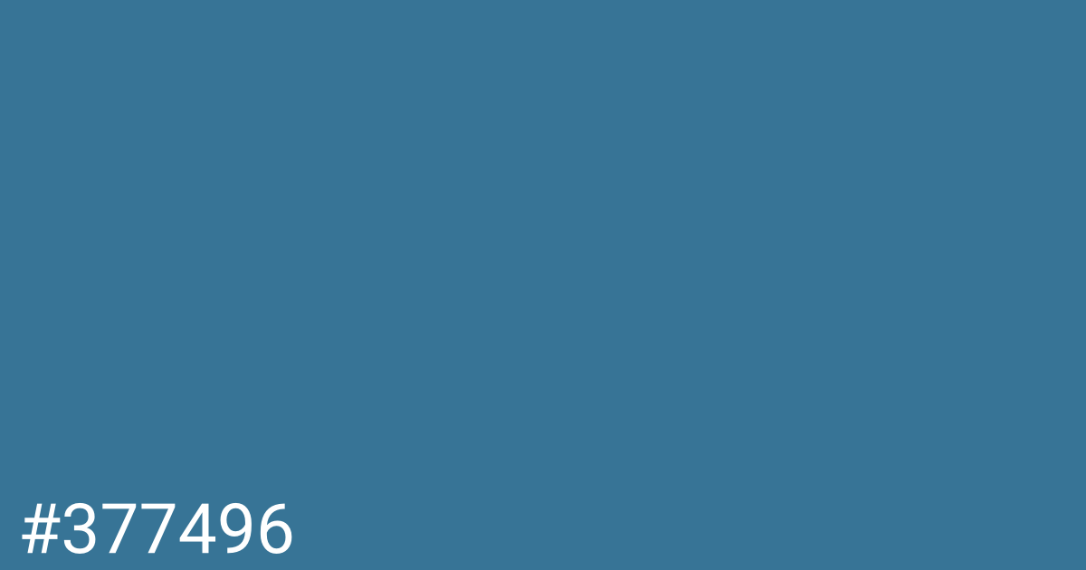 Hex color #377496 graphic