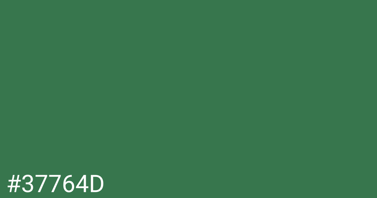 Hex color #37764d graphic