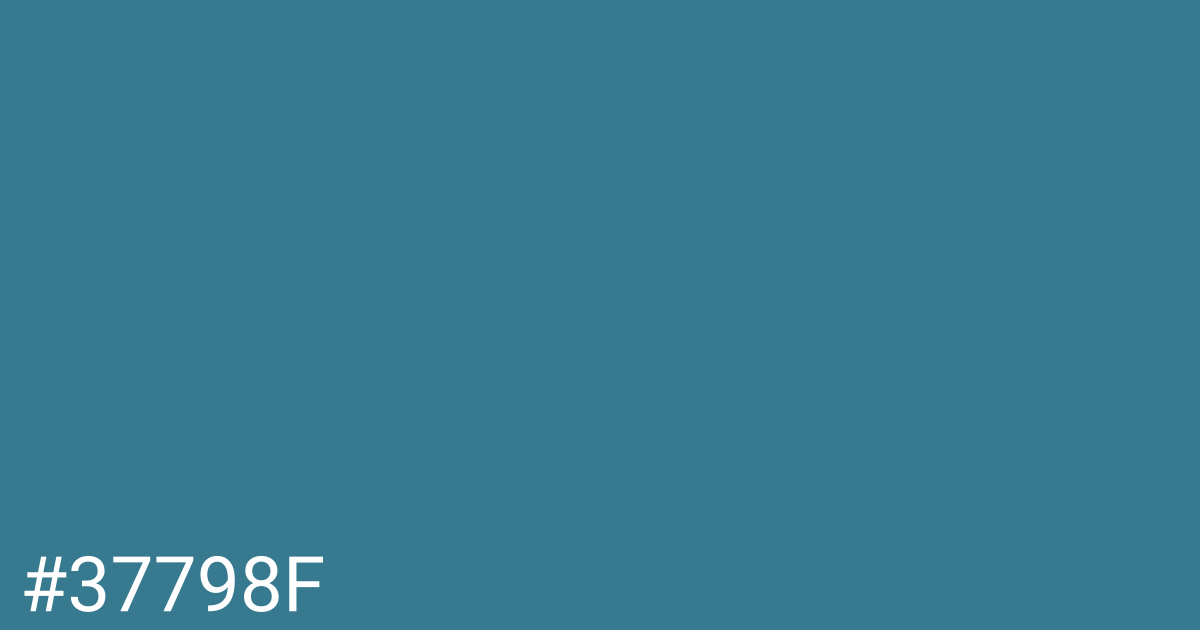 Hex color #37798f graphic