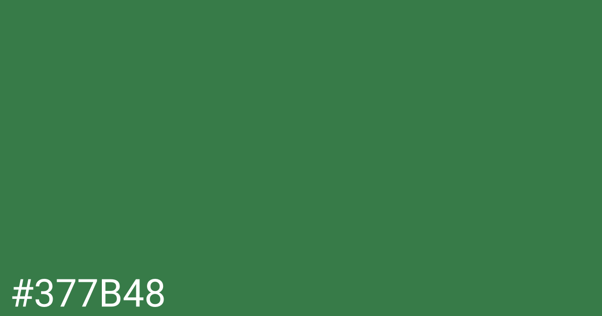 Hex color #377b48 graphic