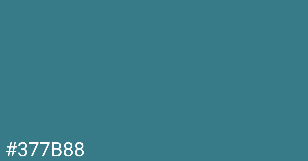 Hex color #377b88 graphic