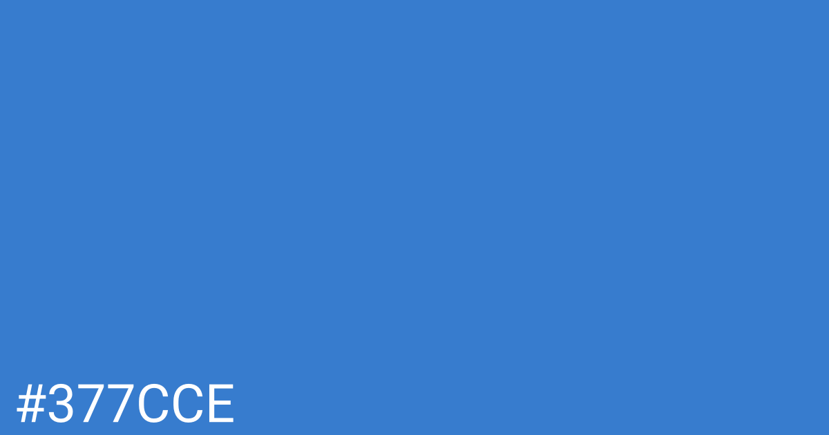 Hex color #377cce graphic